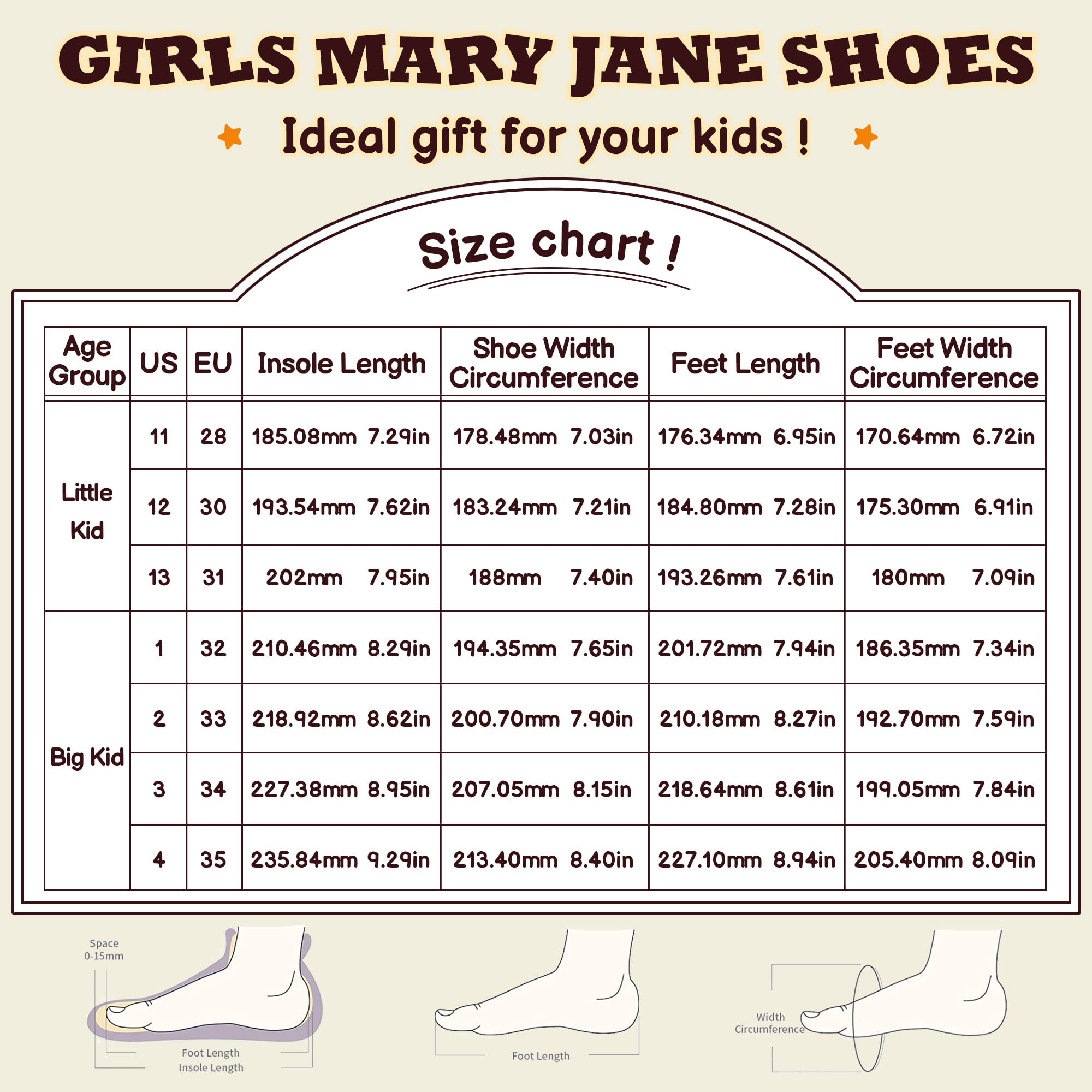 Girls Mary Jane Dress Shoes - Princess Ballet Flats for Weddings, Parties & School | Comfortable Flower Girl Shoes for Special Occasions