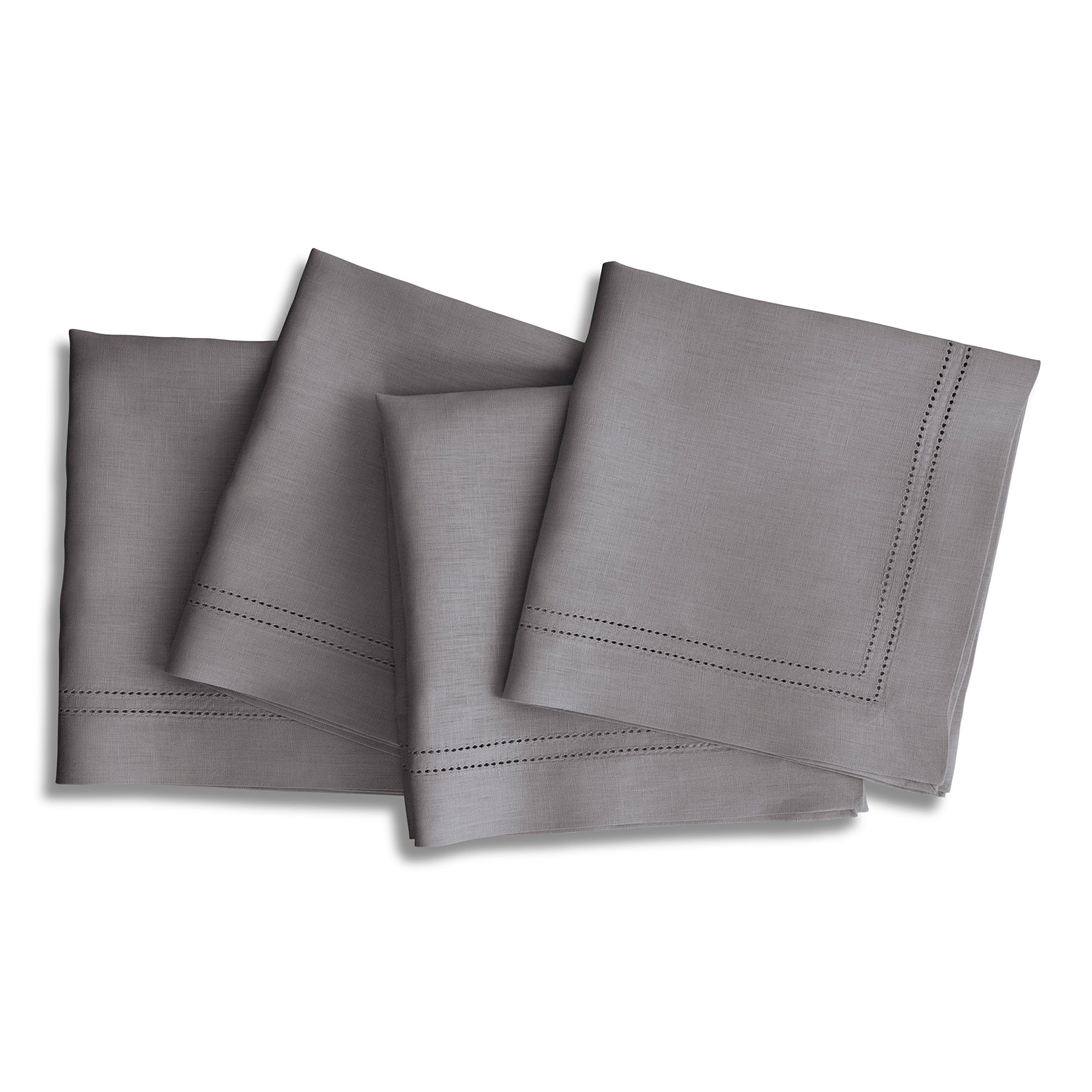 Premium Linen Double Hemstitch Napkins Set of 4 - Elegant Dinner Table Decor for Formal Dining & Special Occasions