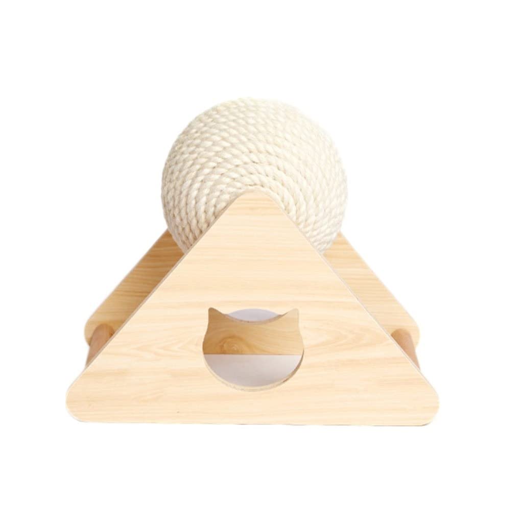 Premium Cat Exercise Wheel & Scratching Board Set - Natural Wooden Cat Toy with Sisal Treadmill, Non-Shedding Pet Grinding Rack & Climbing Frame for Indoor Cats (Color A) - Perfect for Small Spaces & Active Kitty Playtime