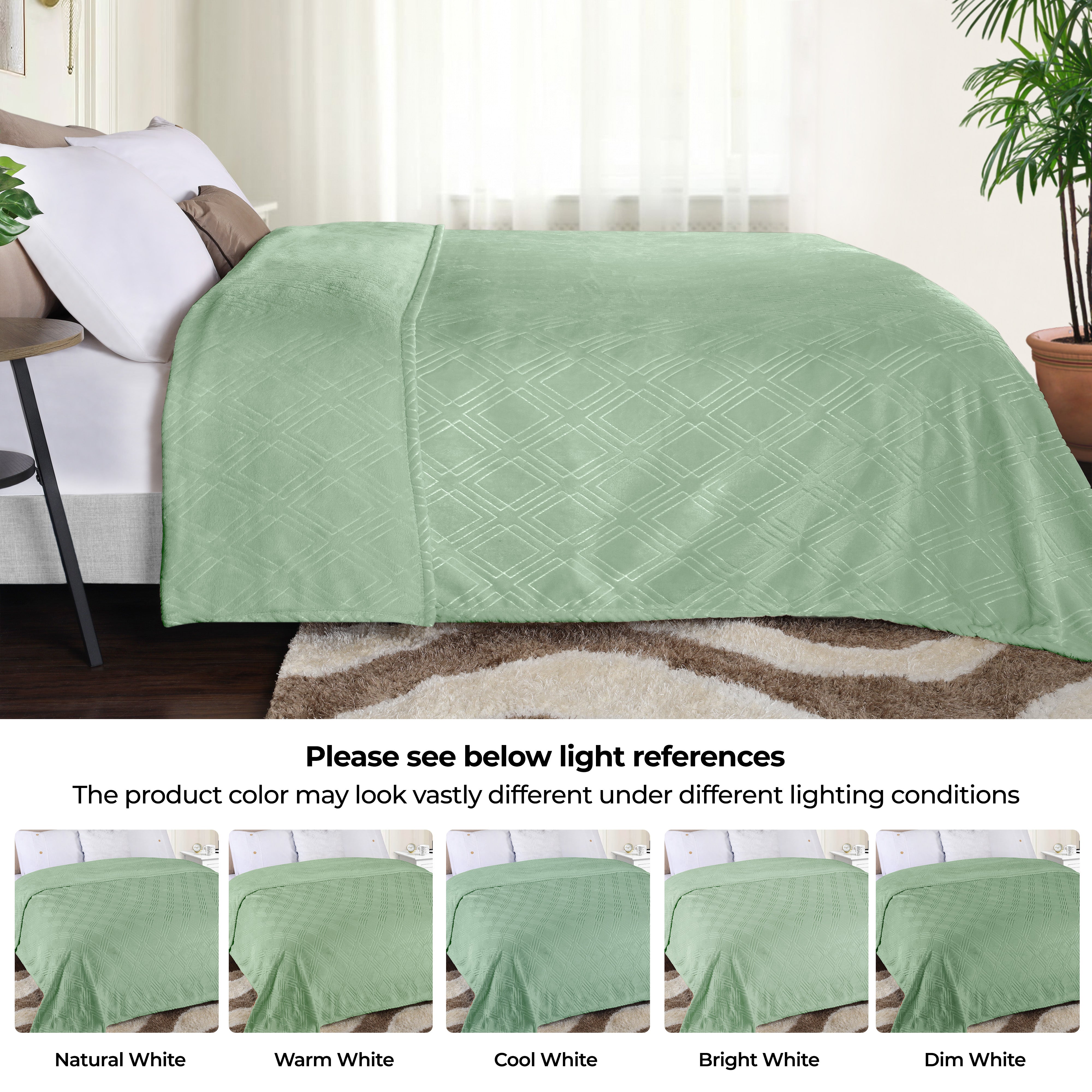 Premium Alaska Diamond Plush Fleece Blanket - Ultra Soft & Cozy Throw for Bed, Sofa, and Travel - Warm Winter Blanket for Home, Office, and Camping