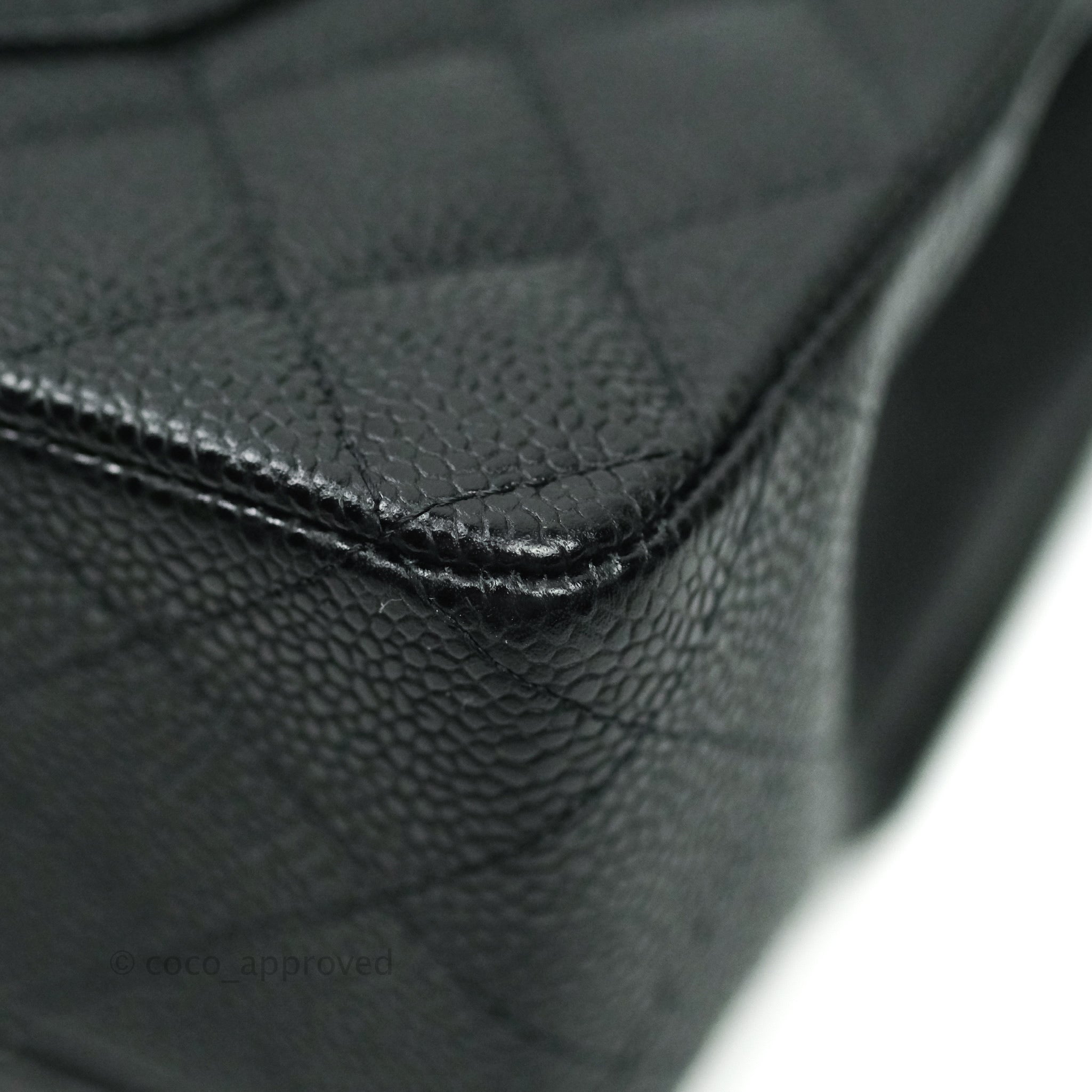 Chanel Classic Medium Double Flap Bag Black Caviar Leather with Silver Hardware - Luxury Shoulder Bag for Women, Perfect for Work, Evening Events & Special Occasions