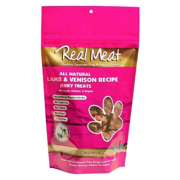 Natural Lamb & Venison Jerky Dog Treats - Grain-Free, All-Natural Protein Snacks for Dogs - 4oz Pack - Perfect for Training Rewards & Outdoor Adventures