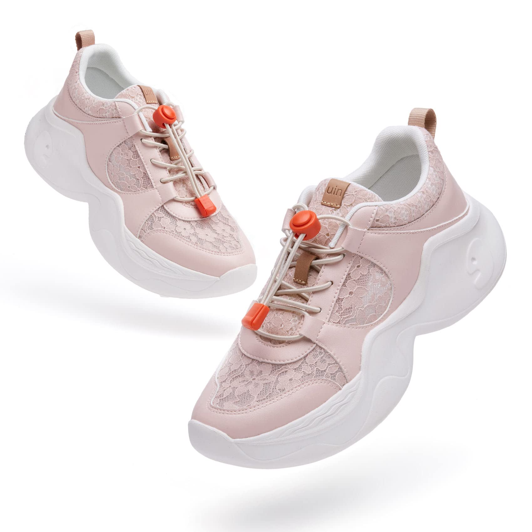 UIN Women's Chunky Fashion Sneakers - Comfortable Walking Shoes for Casual Wear & Travel | Art Painted Dad Shoes | Palma Style (Size 5) | Perfect for Daily Outfits, Street Style & Vacation Adventures
