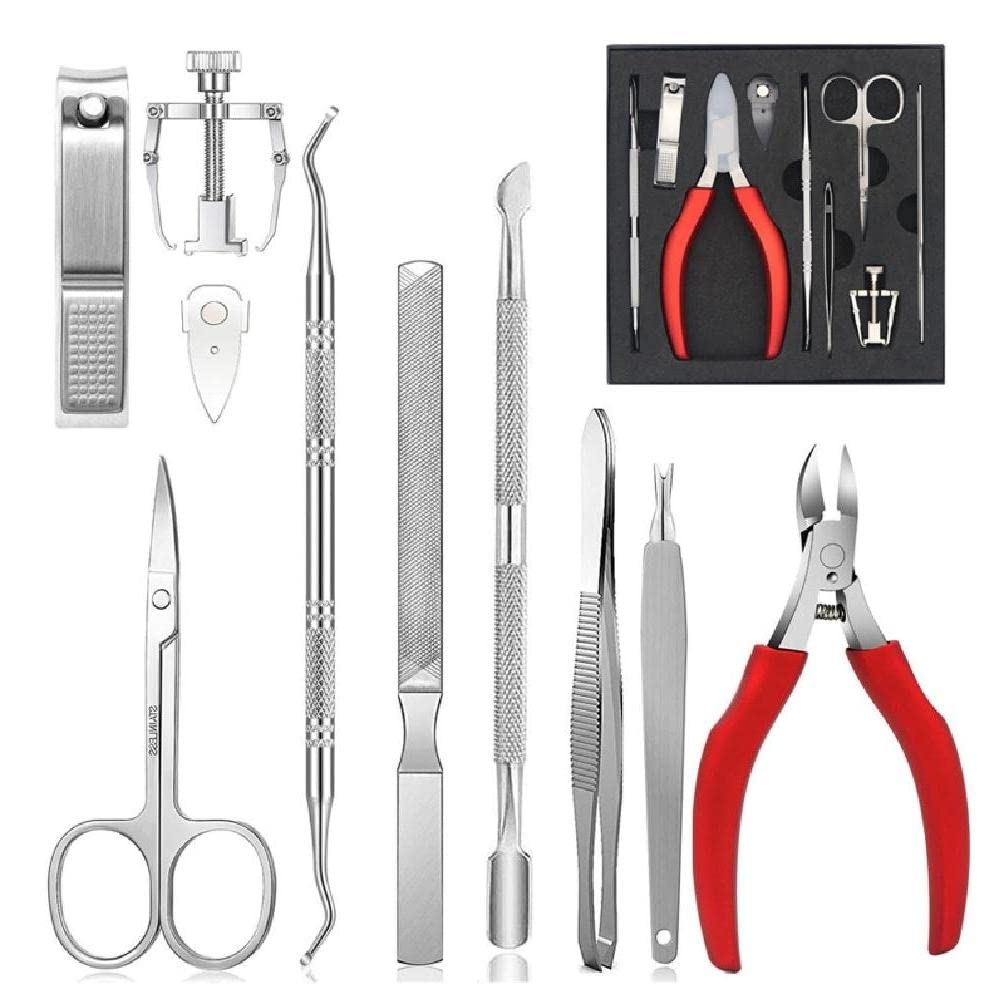 Professional Ingrown Toenail Clippers for Seniors - Ingrown Toenail Removal Kit with Safety Guard - Perfect for Thick & Ingrown Nails - Home Pedicure & Foot Care Essential