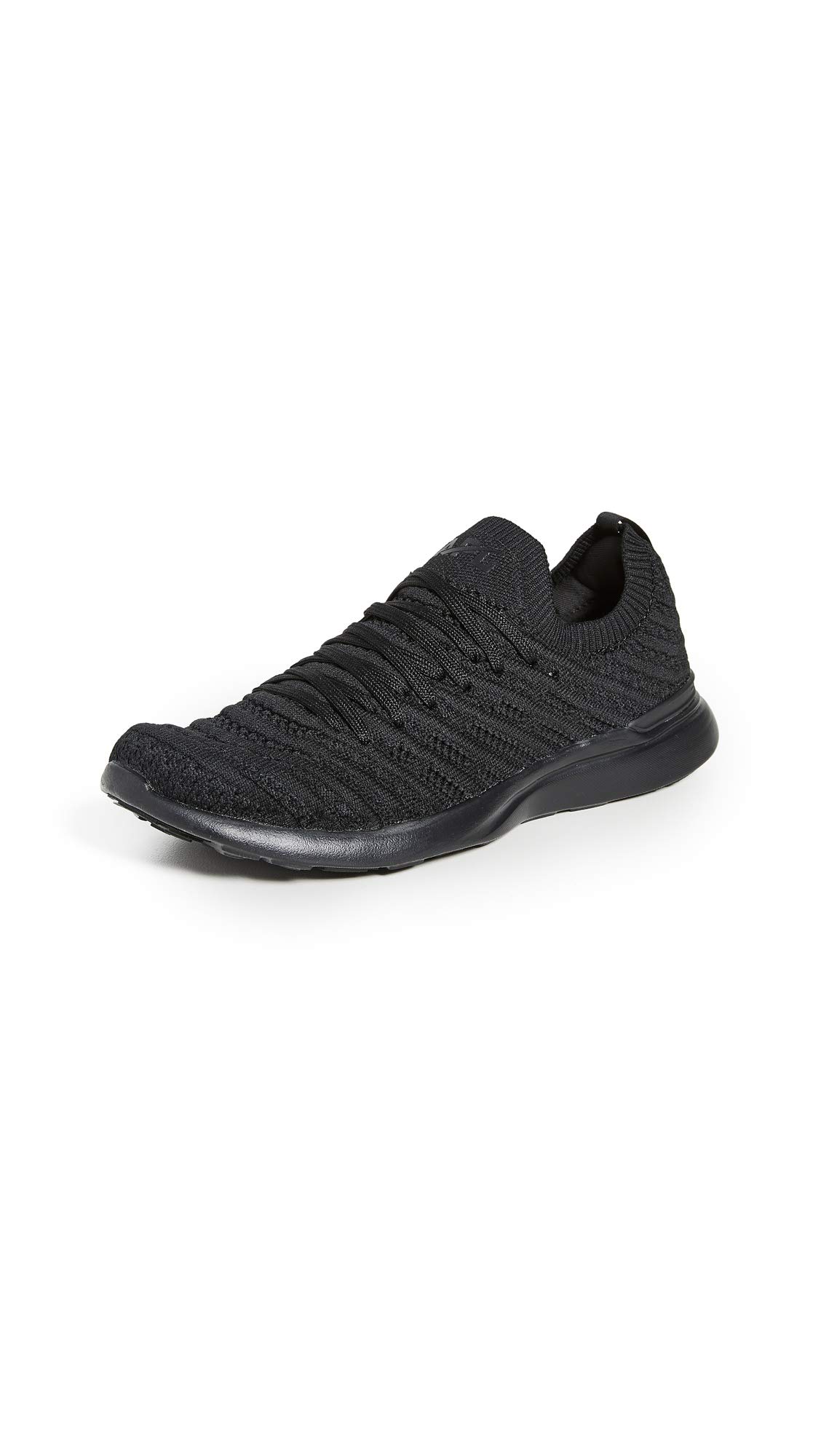 APL: Athletic Propulsion Labs Women's Techloom Wave Running Shoes - Lightweight & Comfortable Sneakers for Women, Black/Black, Size 9.5 US - Perfect for Gym Workouts, Jogging & Casual Wear
