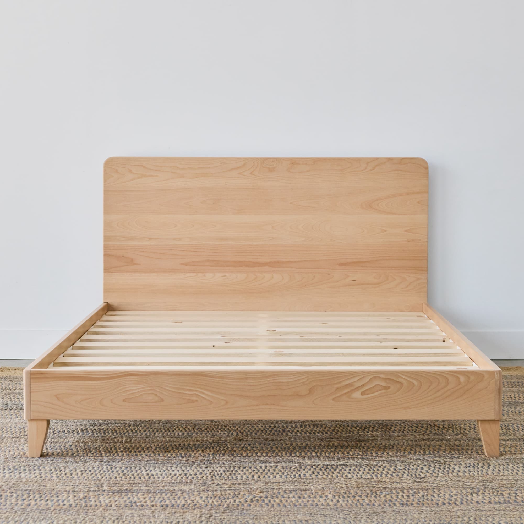 Modern City Bed Frame - Queen Size Platform Bed with Storage, Sturdy Metal Frame & Wooden Slats - Perfect for Small Apartments & Urban Living Spaces