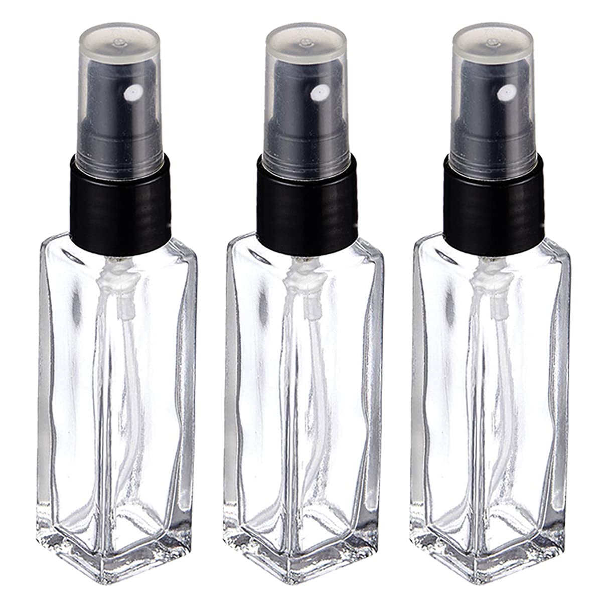 Refillable Clear Glass Perfume Bottles with Spray Pump - 8ml (3 Pack) for Essential Oils, Aromatic Water & Fragrance Blends | Perfect for Travel, Home & DIY Perfume Making
