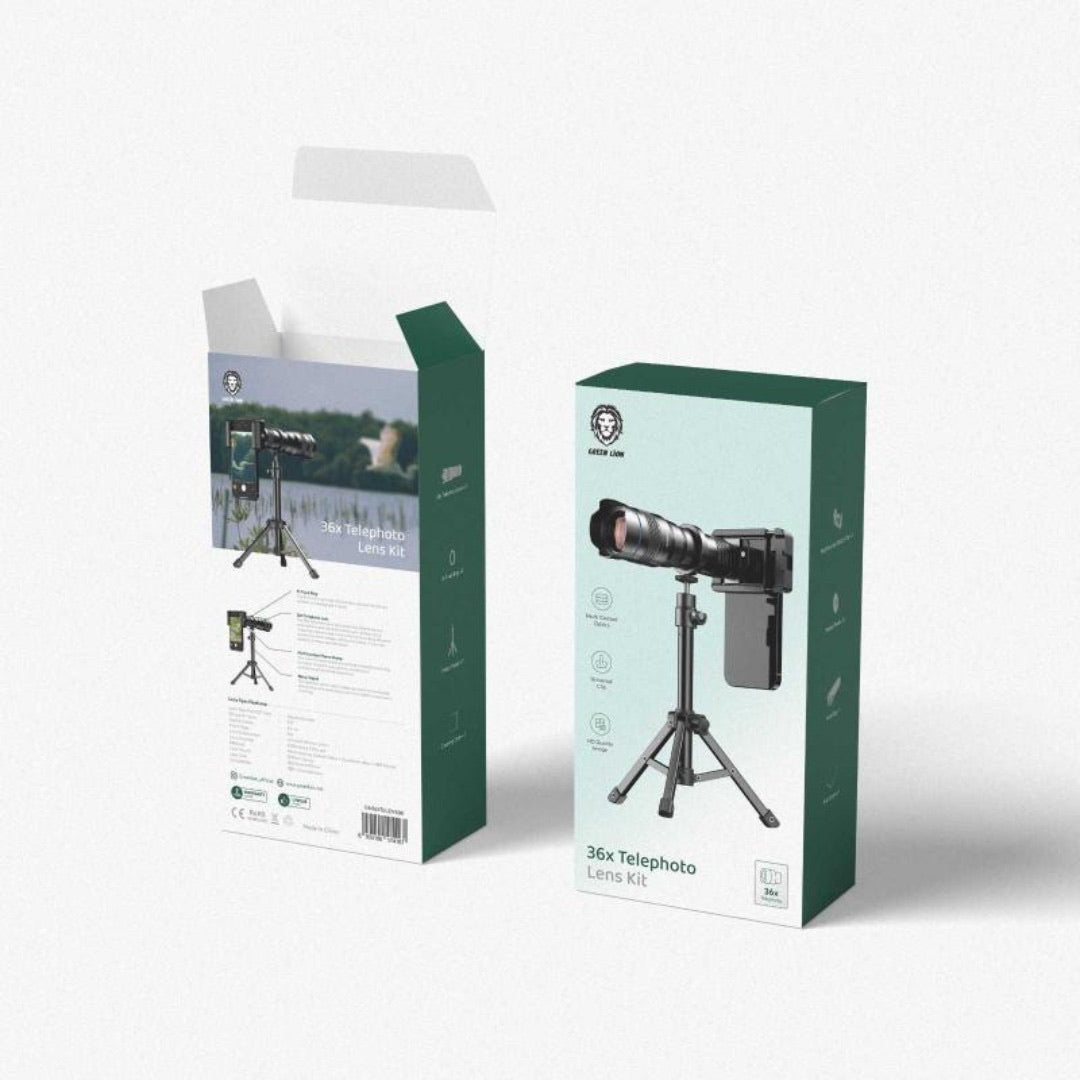 Green Lion 36x Telephoto Lens Kit for iPhone & Android - Professional Zoom Camera Lens for Photography, Travel & Wildlife Shooting