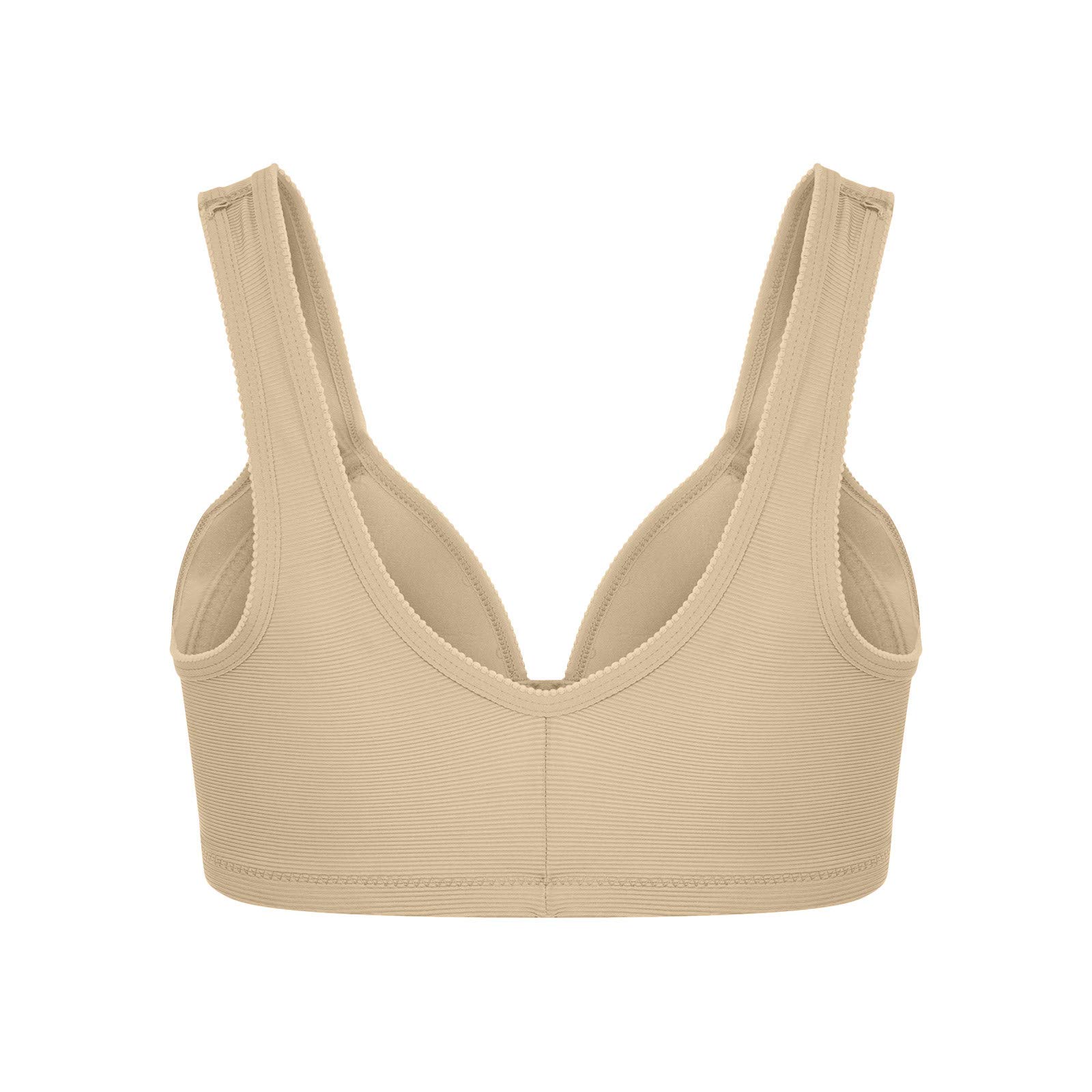 TTTK Plus Size Front Closure Push Up Bras for Women - Wire-Free Bralette with Elastic Comfort - Perfect for Everyday Wear, Yoga & Lounge
