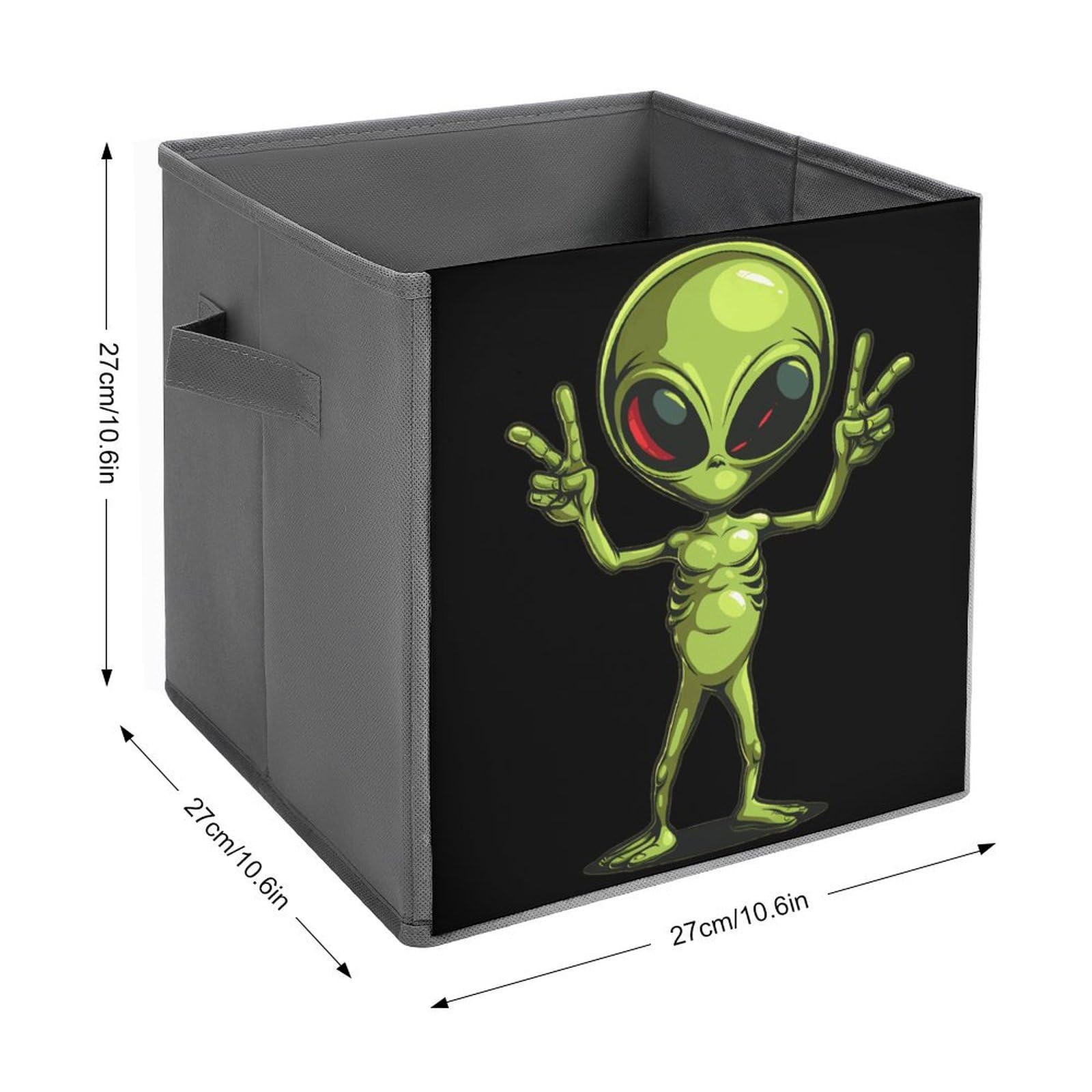 Alien Storage Cubes Organizer with Handles - for Home & Office Organization