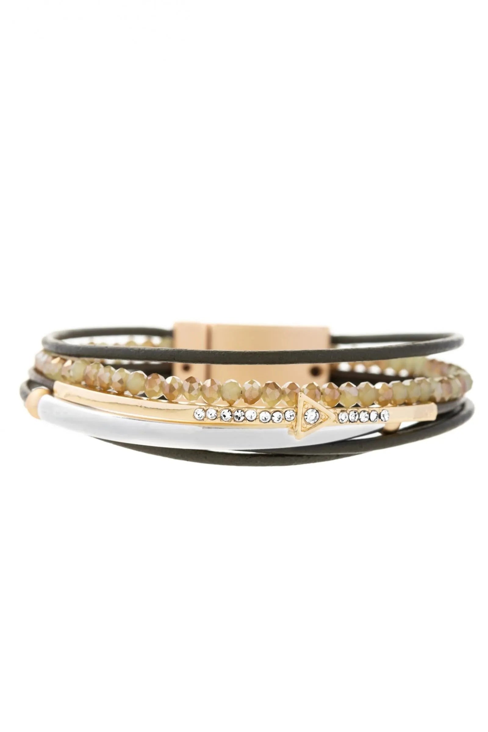 Golden Arrow Leather Bracelet for Women - Stylish Boho Jewelry Gift for Casual & Party Wear