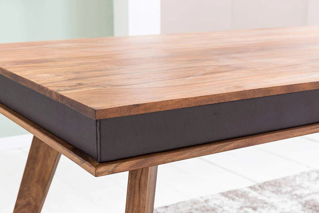 Gfine Solid Sheesham Wood 6-Seater Dining Table 175x91x76cm - Perfect for Family Gatherings & Dinner Parties