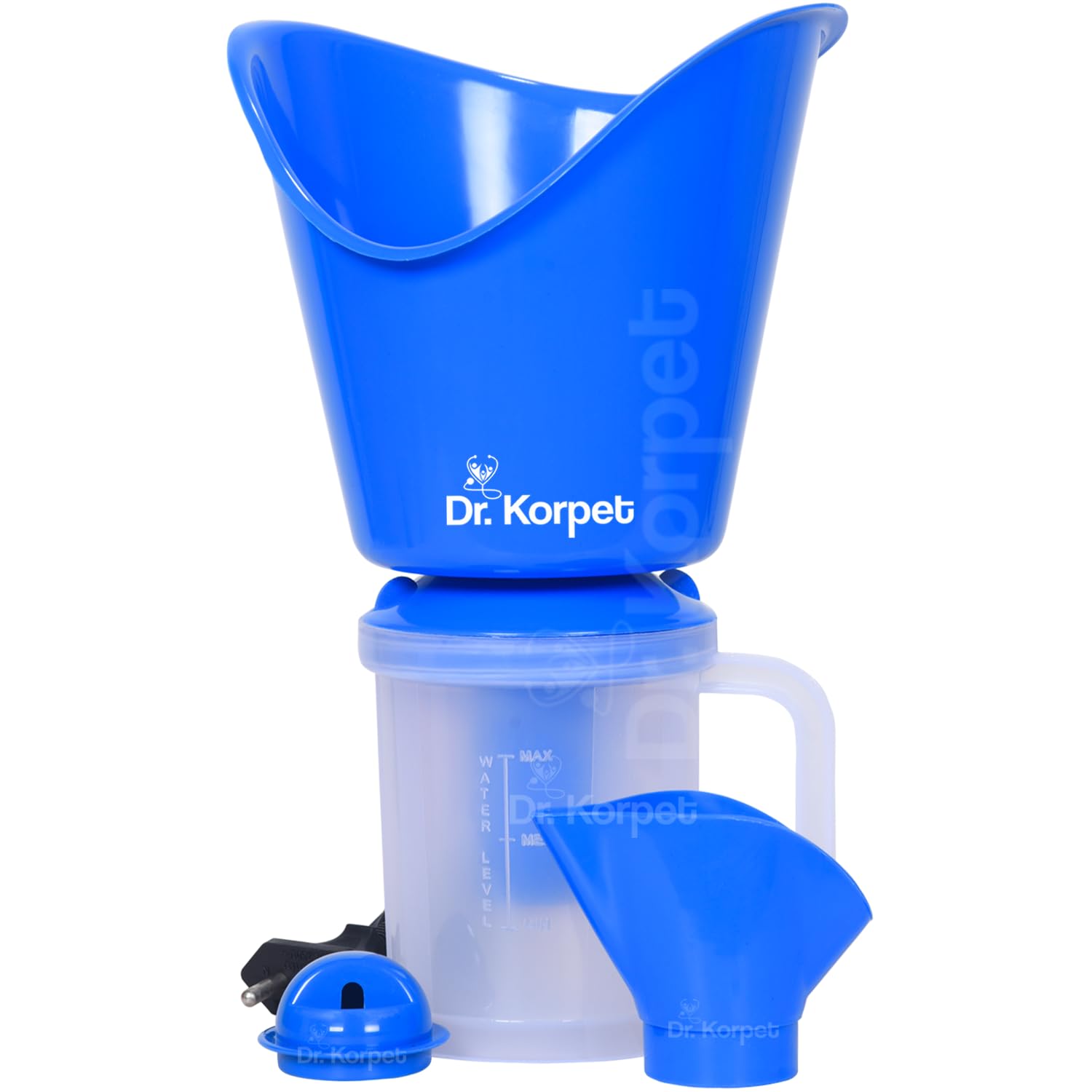 Dr. Korpet Steamer for Cold & Cough Relief - Portable Vaporizer for Adults, Facial Steamer & Steam Inhaler - Soothe Congestion & Hydrate Skin - Perfect for Home & Travel Use (Blue)