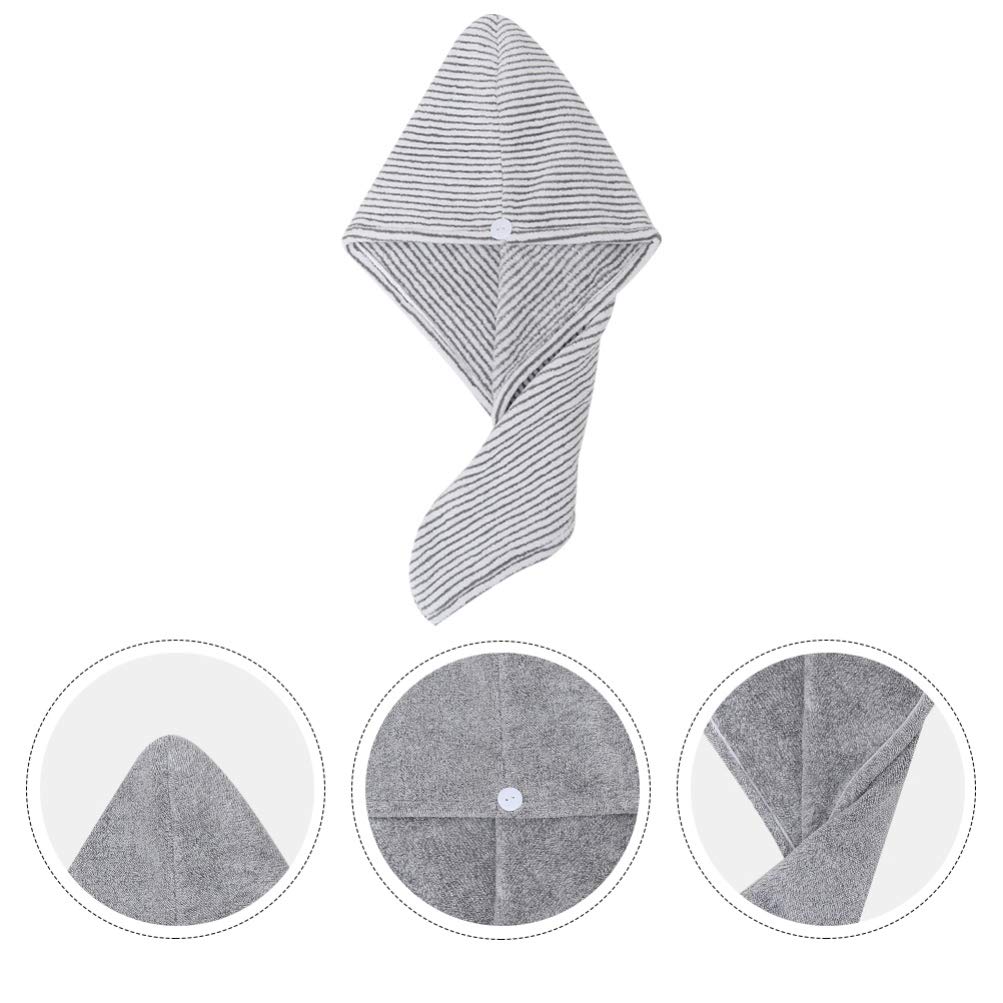 EXCLUZO 2-Pack Microfiber Hair Towel Wrap - Super Absorbent Hair Drying Towel & Bath Cap for Women, Men - Quick Dry Hair Turban for Shower, Swimming, Salon & Home Use