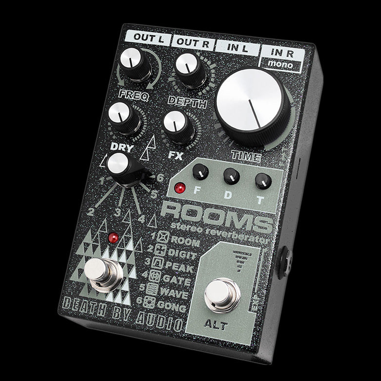 Death By Audio Rooms Stereo Reverb Guitar Effect Pedal - Premium Analog Reverb for Electric Guitar - Perfect for Studio Recording & Live Performances