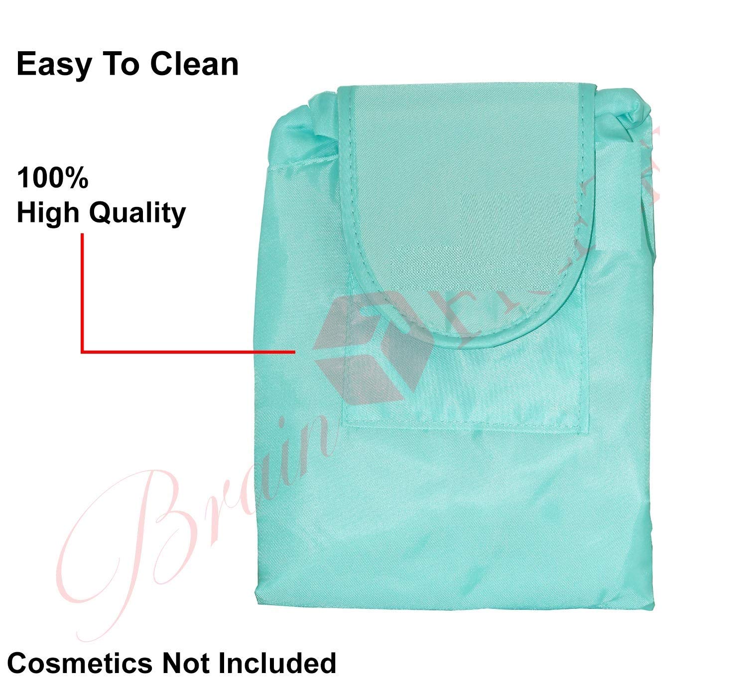 Tradevast Travel Makeup Organizer Bag - Waterproof Cosmetic Pouch with Drawstring for Women & Girls, Toiletry Bag for Bathroom & Travel (Green) - Perfect for Gym, Vacation & Daily Use