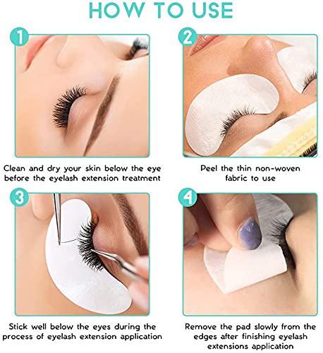 Eyelash Extension Gel Pads Kit - 200 Pack Lint-Free False Eyelash Adhesive Pads for Professional Lash Extensions & Makeup Application | Salon & Home Use