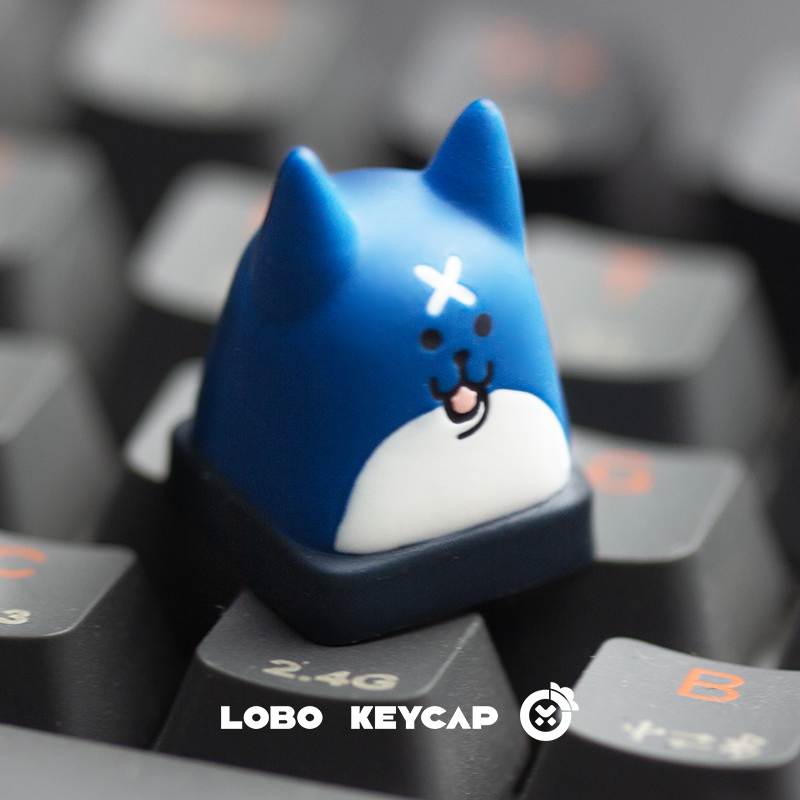 Custom Monster Hunter Themed Resin Art Keycaps - Dumb Cat & Dog Design for Mechanical Keyboards | Perfect for Gaming & Typing Enthusiasts