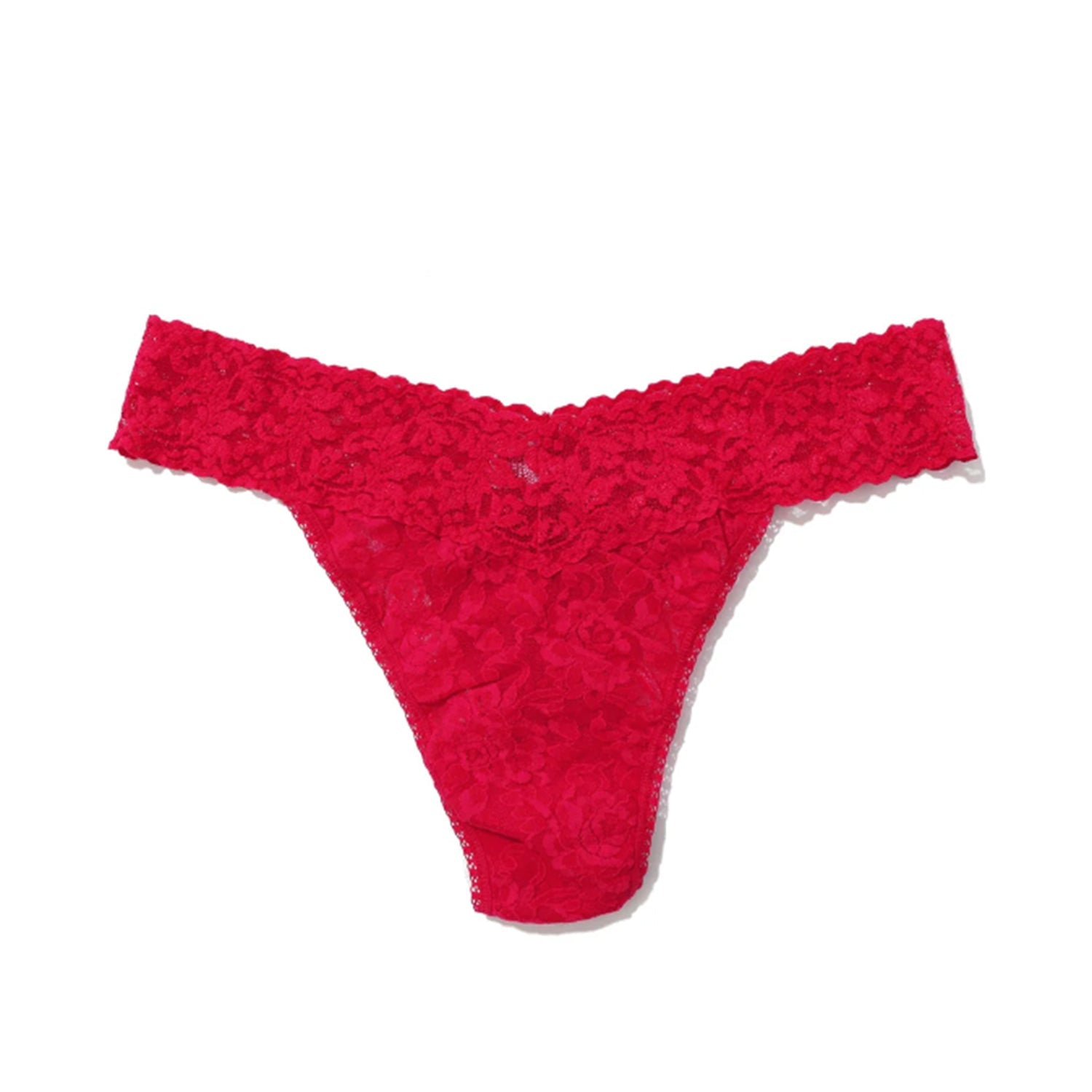 Hanky Panky Women's Original Rise Thong Underwear - Soft Stretch Lace Panties in Beet Juice Color - Perfect for Everyday Comfort & Special Occasions