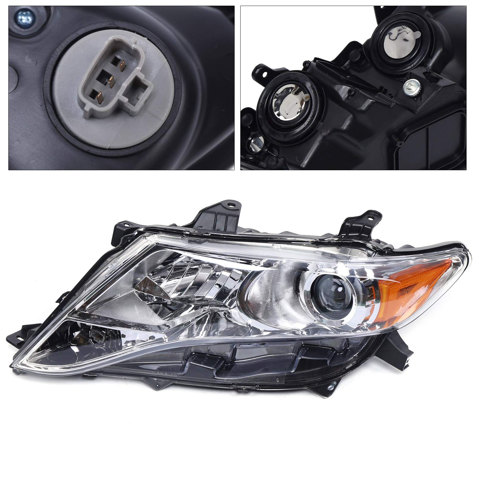 2009-2016 Toyota Venza Driver Side Headlight Assembly - OE Replacement Clear Lens Headlamp 81110-0T020 - Left Side Headlights for Improved Night Visibility (US Stock) - Perfect for Night Driving & Foggy Conditions