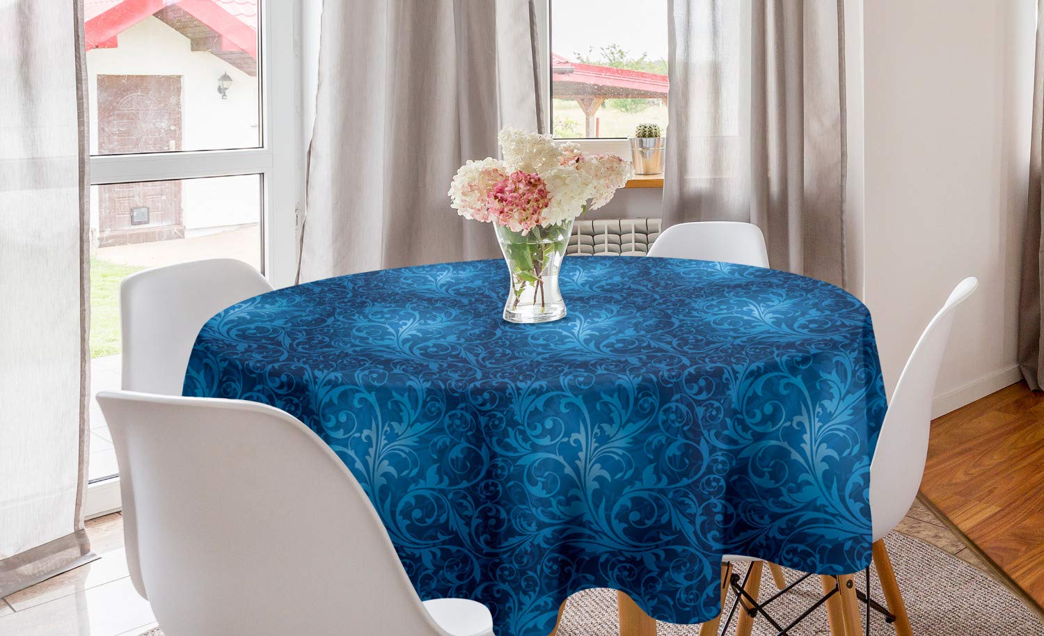 Ambesonne Vintage Round Tablecloth 60