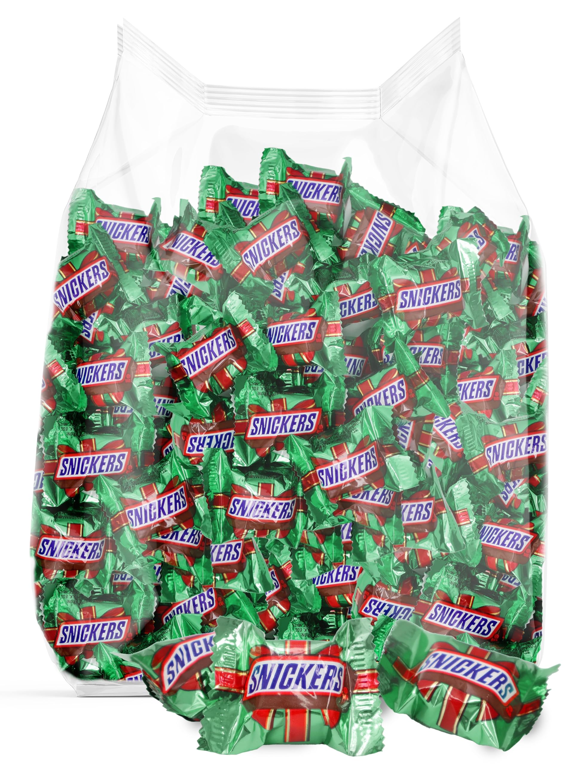 Snickers Mini Bars 2lb (96 Pcs) - Individually Wrapped Milk Chocolate Candy for Christmas Stockings & Party Treats