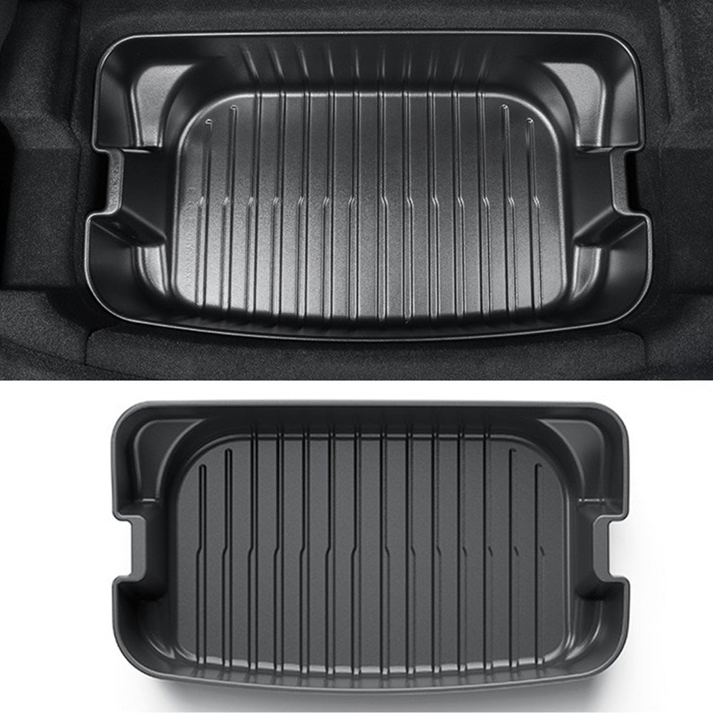 2025+ Tesla Model Y Juniper Custom Trunk Organizer - Premium ABS Storage Box for Rear Sub Trunk Well | Car Accessories for Road Trips & Daily Organization