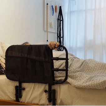 Stander EZ Adjust Bed Rail for Fall Prevention - Safety Bed Assist Handle for Elderly & Seniors - Home Healthcare Mobility Aid for Hospital, Nursing Home & Bedside Use