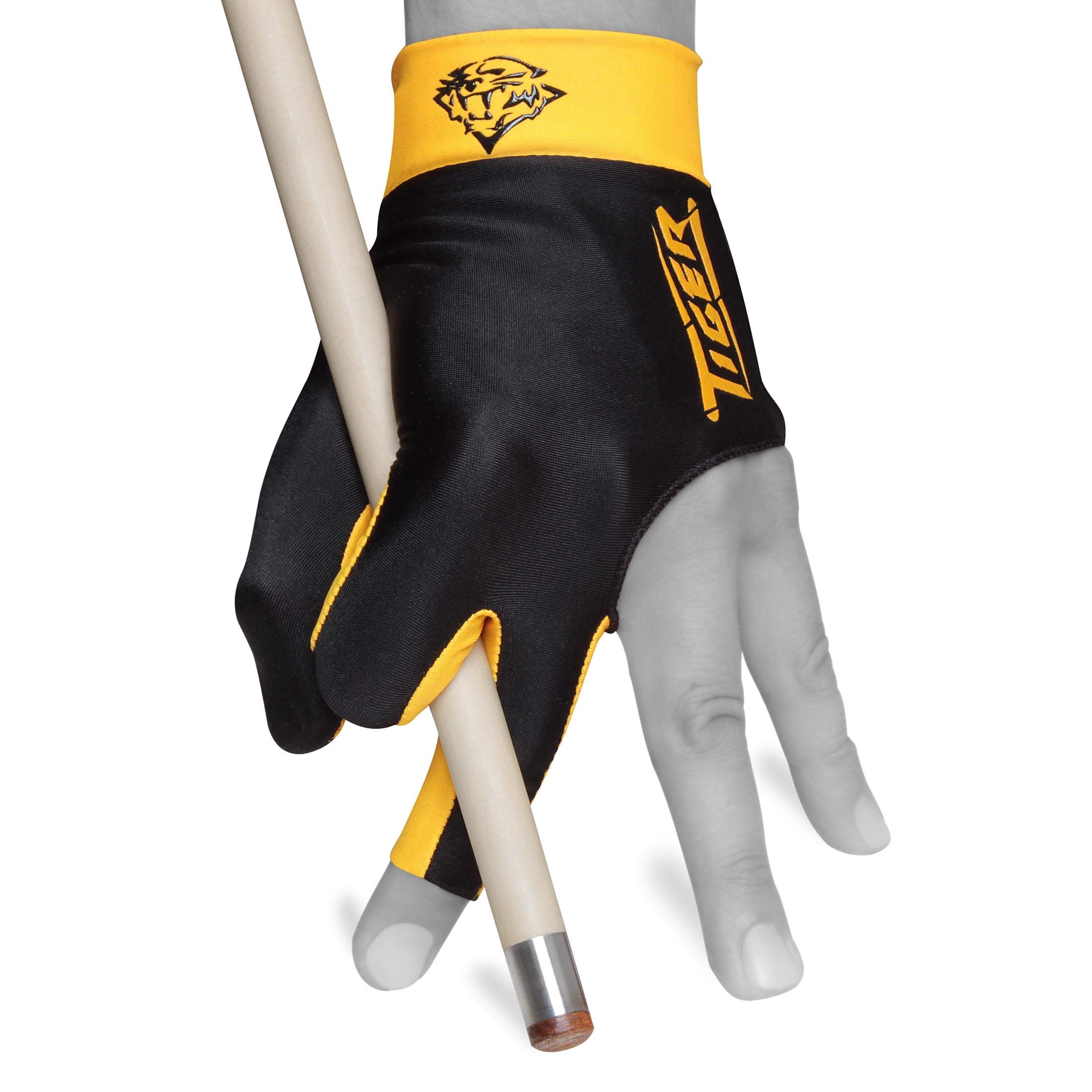 TIGER Billiard Glove for Left Hand - Medium Size Pool Gloves for Snooker & 8/9 Ball Players - Perfect for Professional Cue Sports & Smooth Stroke Control