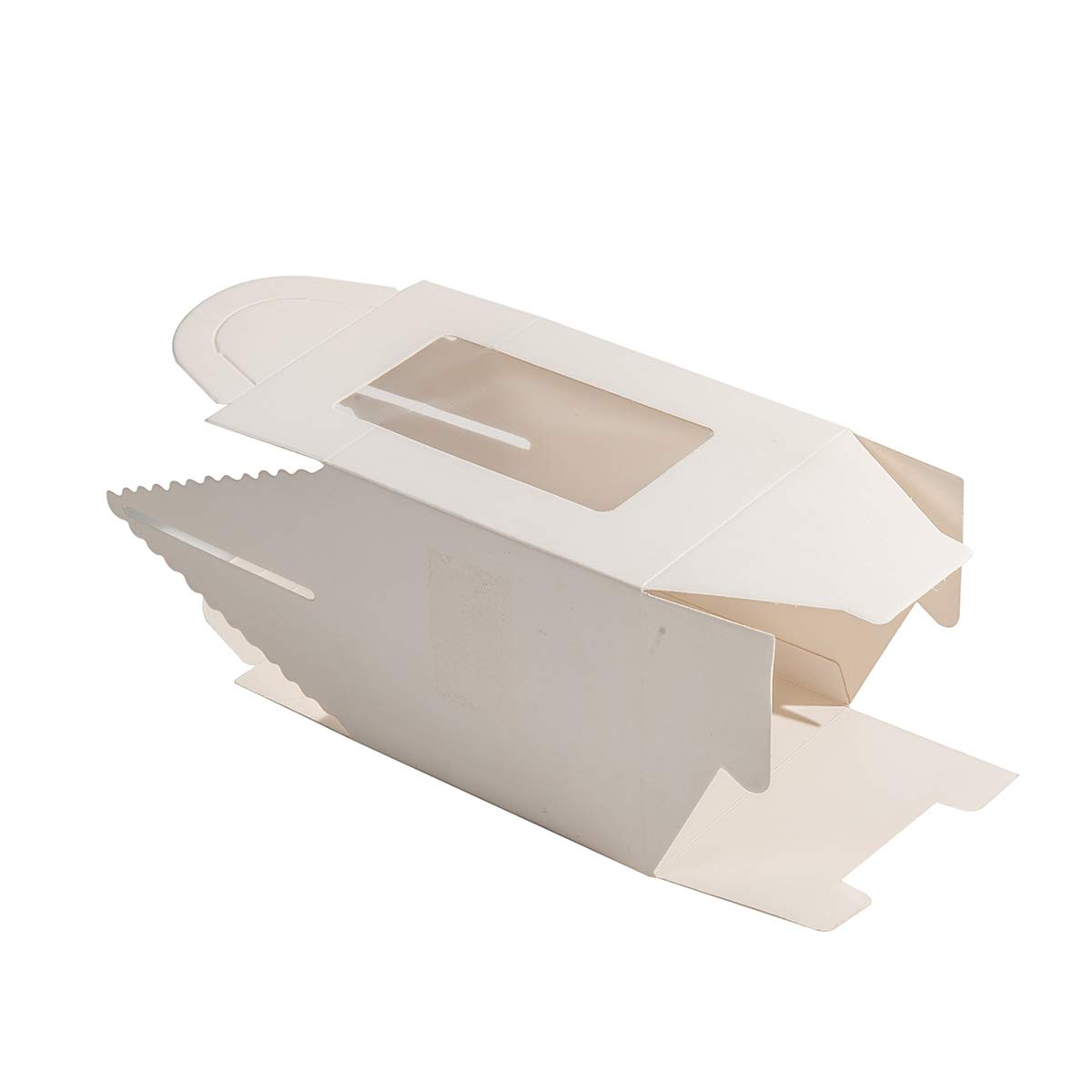 25-Pack White Cupcake Boxes with Window Inserts & Handles - Premium Gift Packaging for Weddings, Parties, Baby Showers & Events - Single Dessert Containers for Candy, Cookies & Treats (25P-Handle-White)
