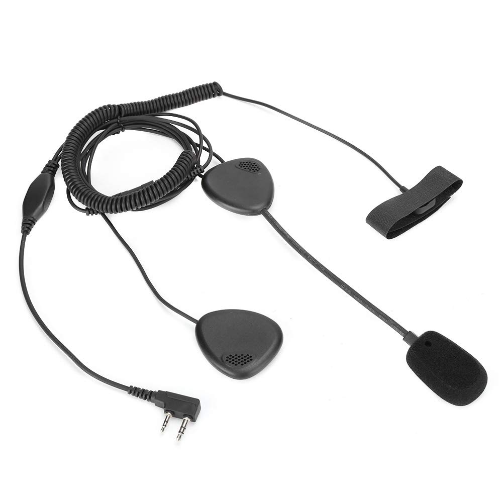 Motorcycle Helmet Headset - K Head Motorbike Bluetooth Intercom System with PTT Button & Noise-Canceling Mic for Two-Way Radio/Walkie Talkie Communication - Perfect for Group Riding, Road Trips & Adventure Tours