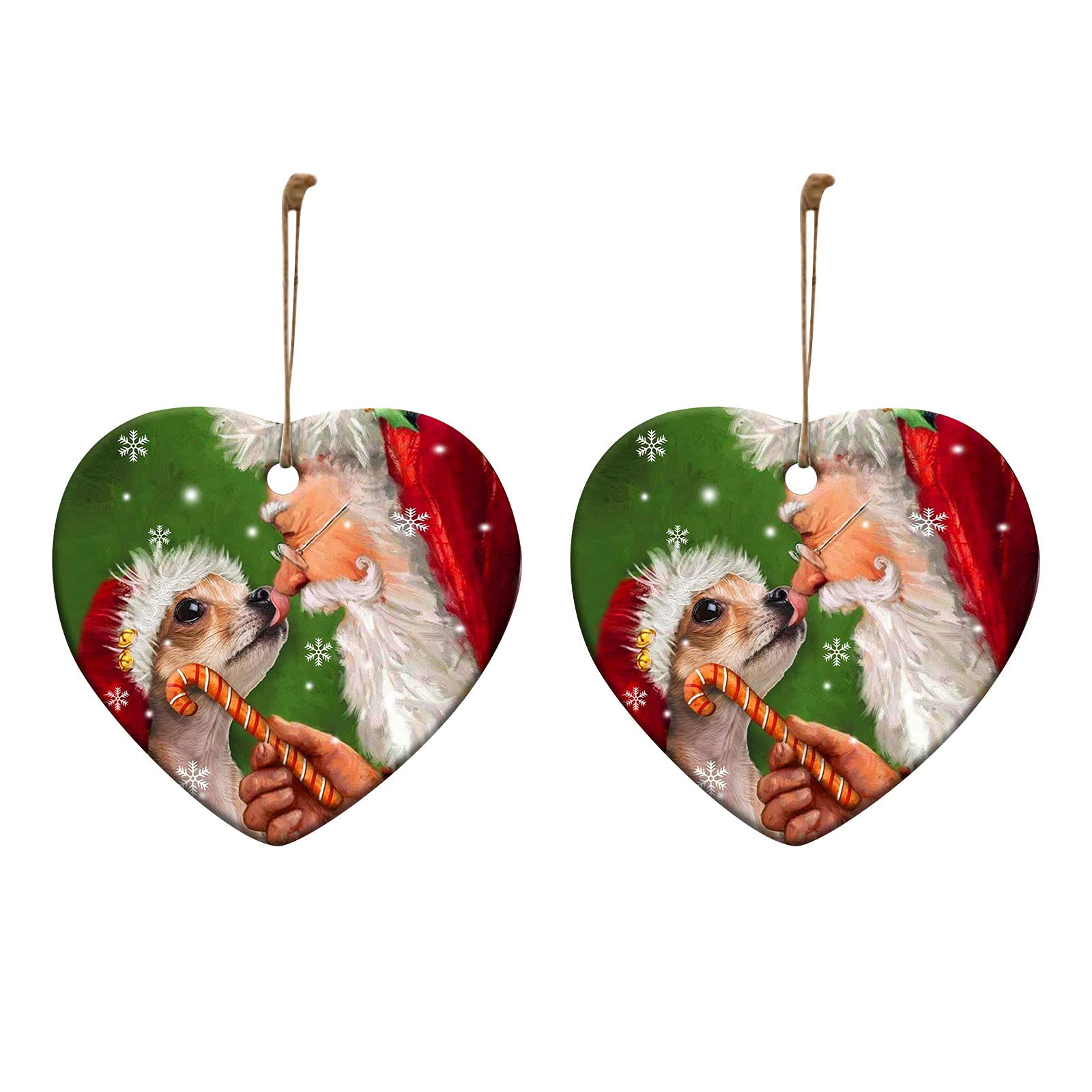 #1g7142 Christmas Tree Ornaments - DIY Snowman and Dog Pendant Decorations for Holiday Home Decor | Perfect for Xmas Tree, Gift Wrapping, and Festive Party Decor