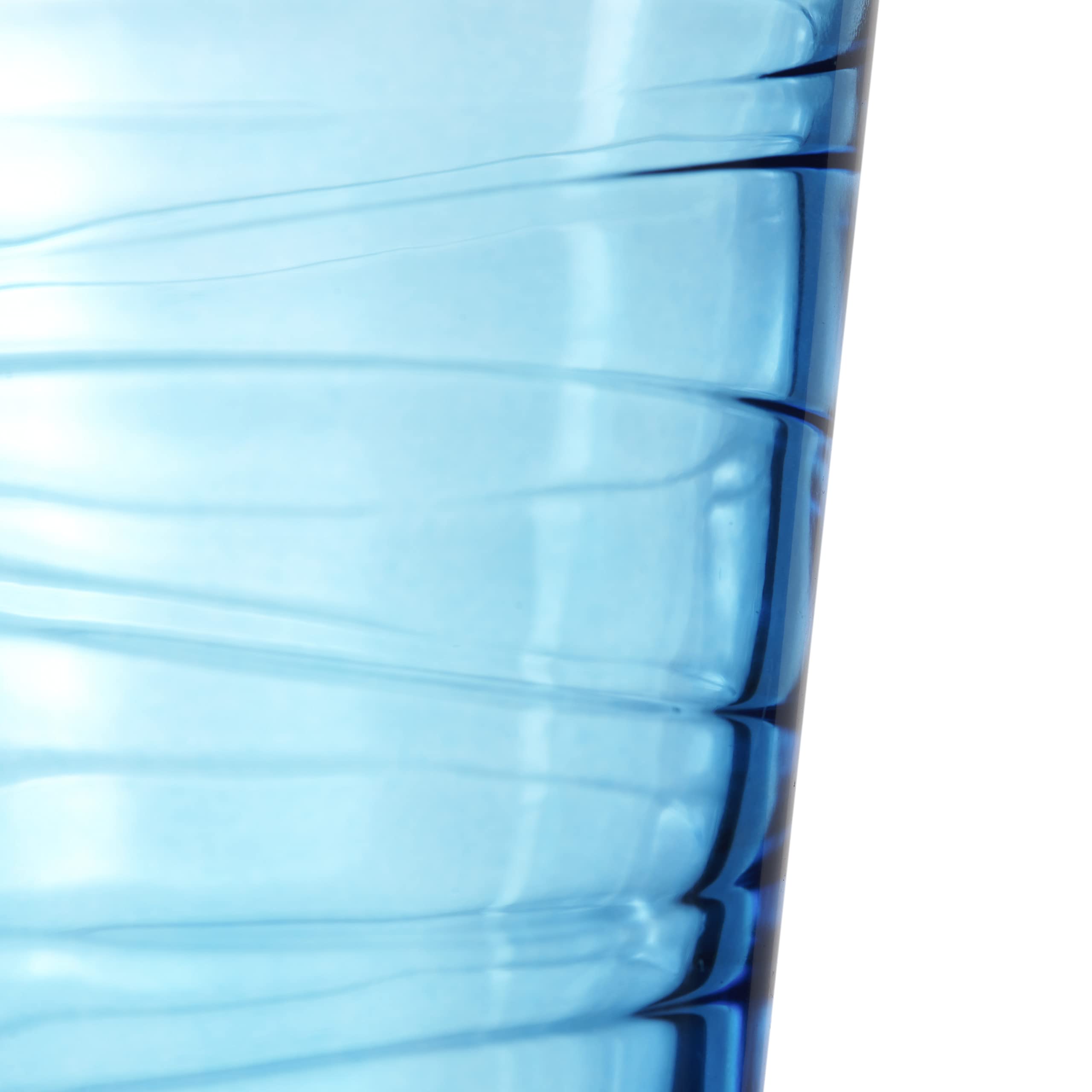 LEONARNO Vario Struttura 280ml Blue Drinking Glass - 1 Piece Dishwasher Safe Tall Glass for Cocktails, Iced Tea & Smoothies - Elegant Home Bar & Kitchen Drinkware