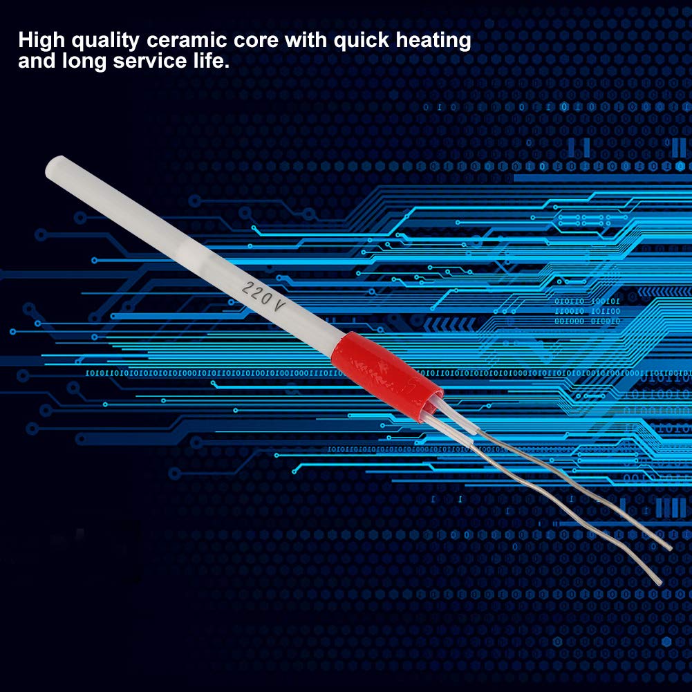 Walfront 60W Universal Ceramic Heating Core for Electric Soldering Iron (220V) - 1PC Replacement Part for DIY Electronics Repair & Soldering Projects