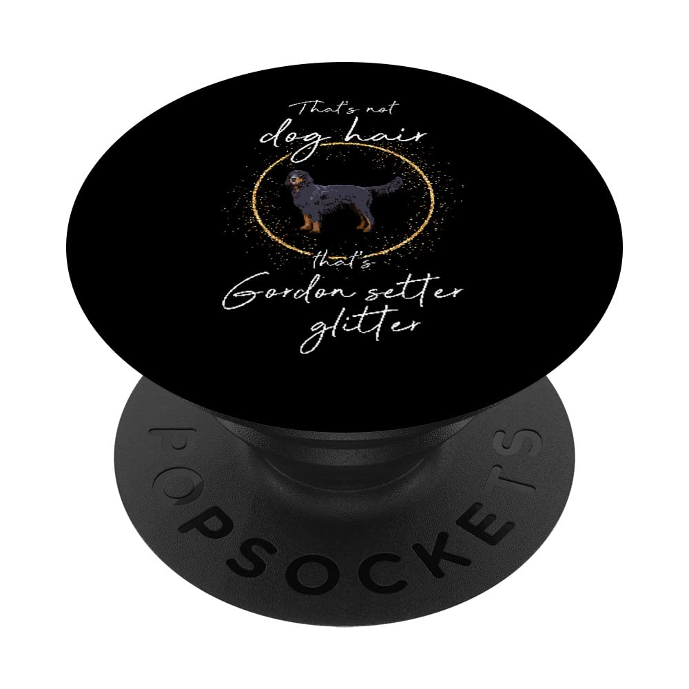 Gordon Setter Glitter Dog PopSockets Swappable PopGrip - Cute Dog Hair Accessory for Dog Moms - Perfect for Phones, Tablets & Laptops
