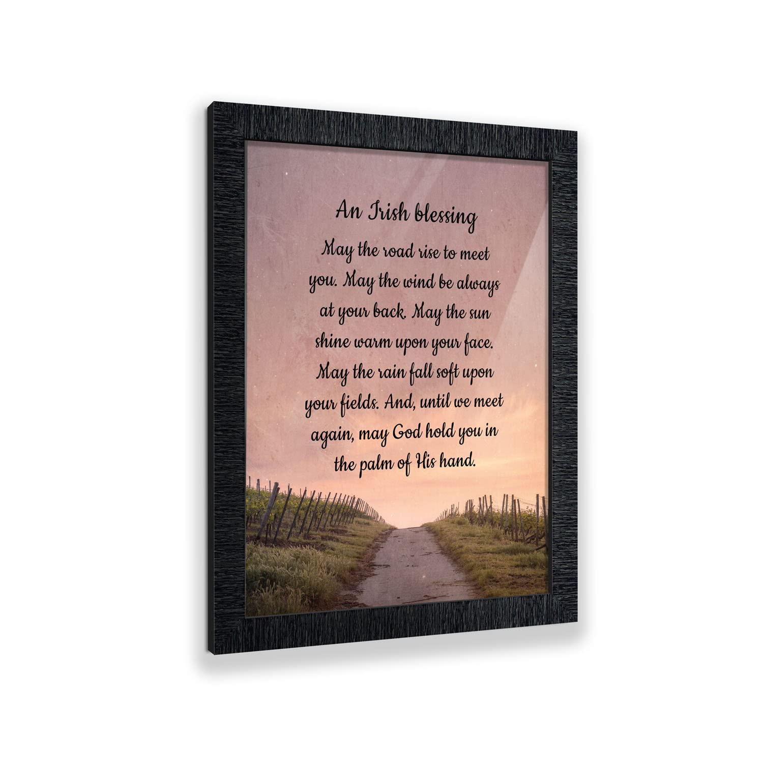 Celtic Irish Blessing Wall Decor - 'May the Road Rise Up to Meet You' - Handcrafted Home Blessing Sign - Unique Irish Gifts for Women & Housewarming Presents - Perfect for New Home Decor, Living Room, Bedroom or Office Wall Art - 2103CH