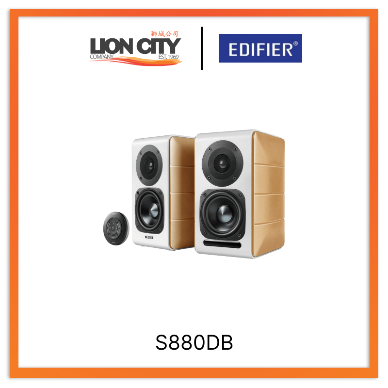 Edifier S880DB Premium Bookshelf Speakers - 88W Hi-Res Audio, Bluetooth 5.0, Wireless & Wired Connectivity for Home Theater, Gaming & Music Listening