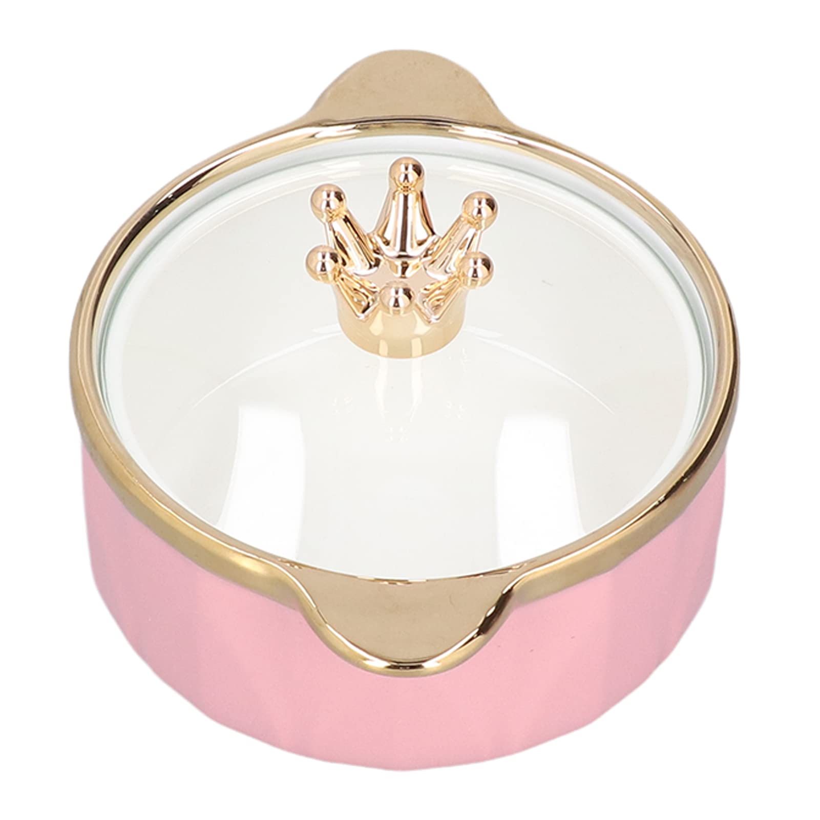 Ceramic Soup Bowls with Lid - 16oz Crown Cereal Bowls for Soup, Rice, Salad & Instant Noodles - Binaural Handle Design, Microwave & Dishwasher Safe (Pink) - Perfect for Home Dining, Office Lunch & Meal Prep