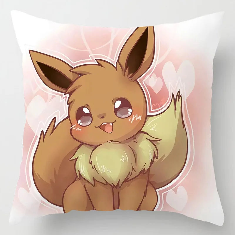Pokemon Pillow & Cushion Covers - Soft Anime Character Bedding Decor for Kids Room, Gaming Chair, Sofa & Car Accessories