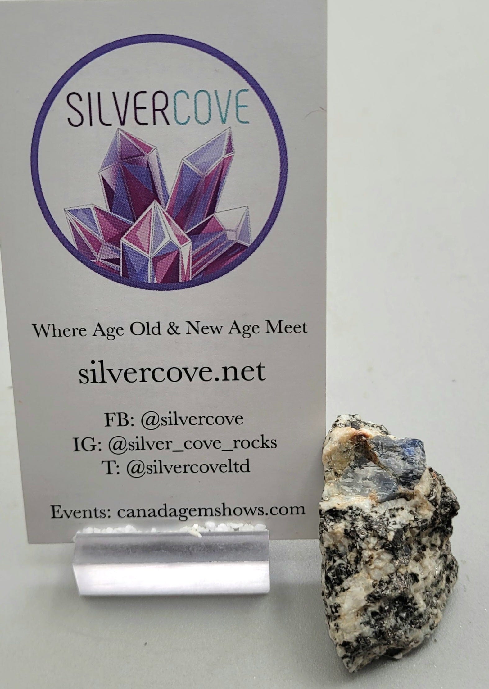 Natural Canadian Sapphire in Biotite Mica Matrix - Genuine Raw Gemstone Specimen for Jewelry Making, Mineral Collection & Spiritual Healing