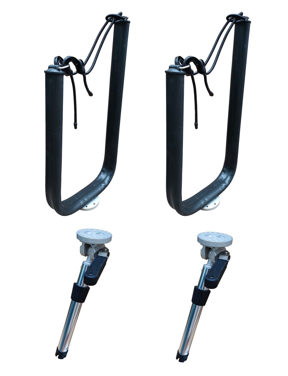 Brocraft Premium SUP Paddle Board Rack for Boats - Heavy Duty Kayak & SUP Storage System with Rod Holder (Set of 2) - Perfect for Fishing Boats, Yachts & Water Sports Enthusiasts