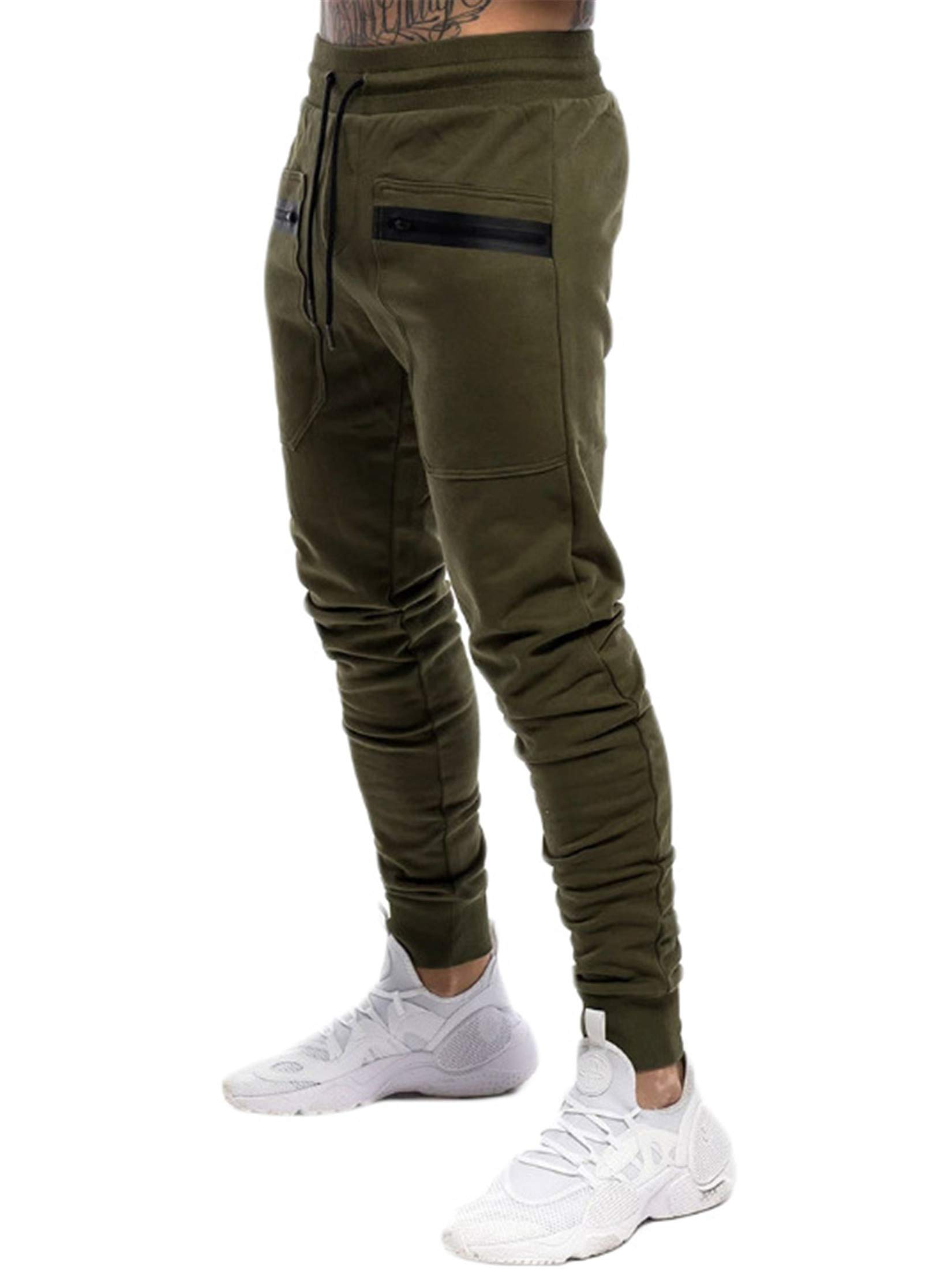 Andongnywell Men's Gym Jogger Pants - Slim Fit Workout Sweatpants with Pockets for Bodybuilding, Running & Casual Wear | Moisture-Wicking & Comfortable Training Pants for Men