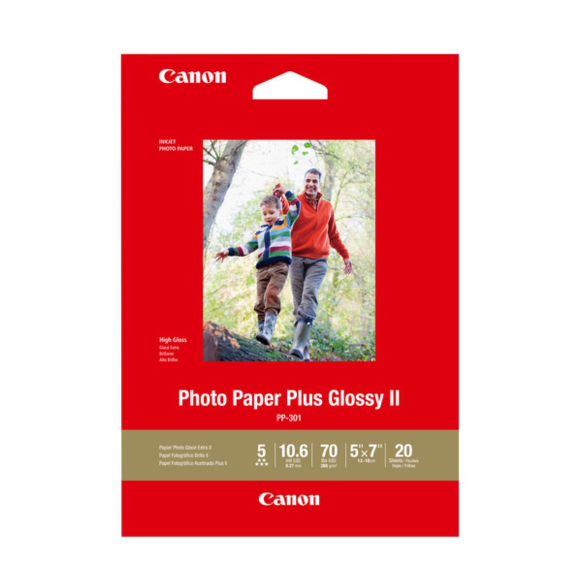 Canon Photo Paper Plus G II 5x7 20 Sheets - Premium Glossy Photo Paper for Professional Printing | Perfect for Portraits, Scrapbooking & Photo Gifts
