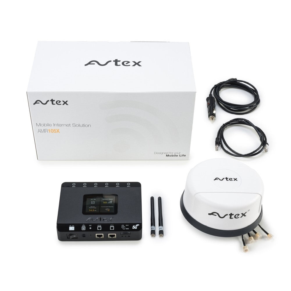 Avtex AMR105X 5G Dual SIM WiFi 6 Mobile Hotspot Router - High Speed Portable Internet for Travel, Remote Work & Home Use - White