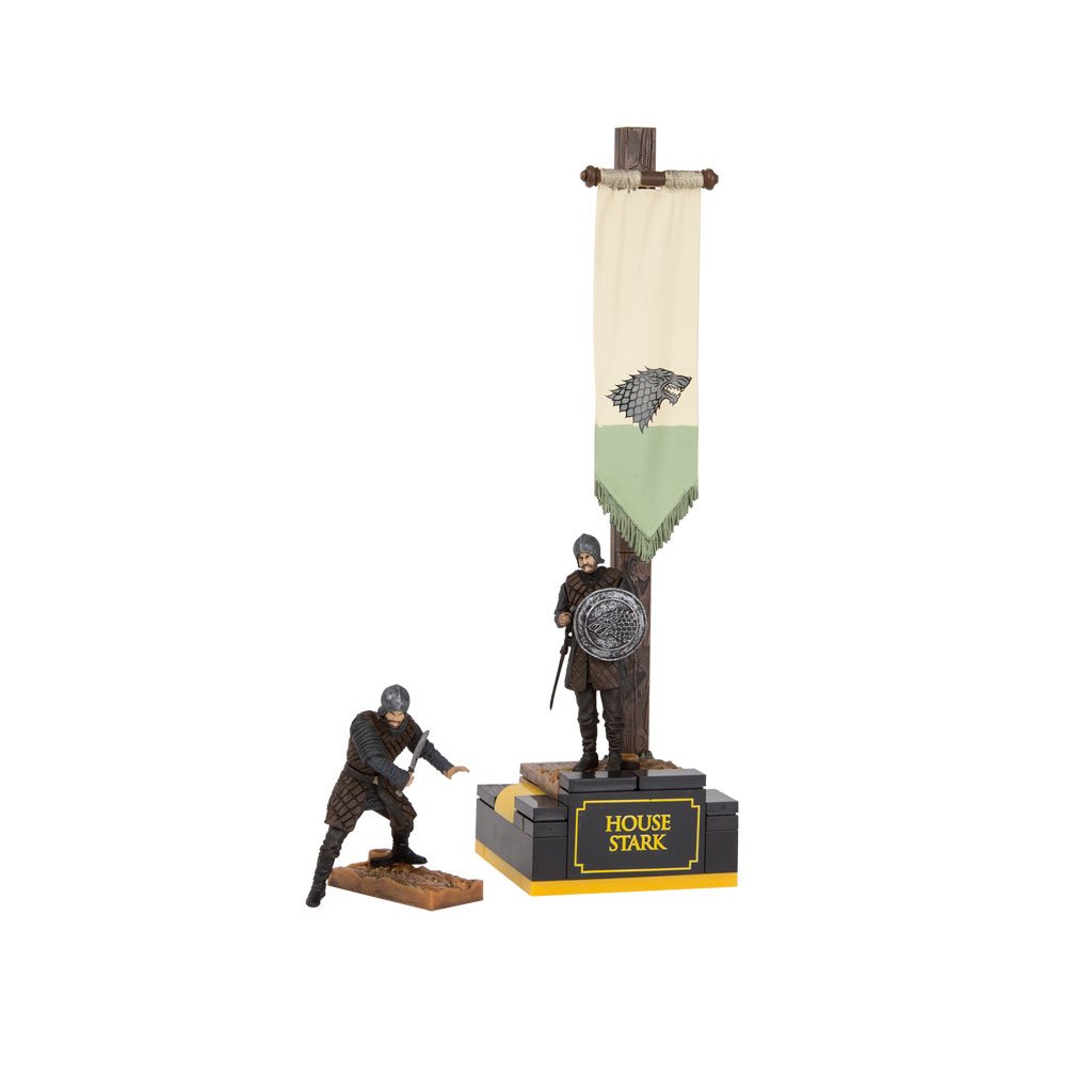 McFarlane Toys Game of Thrones Stark Banner Pack Construction Set - Official Collectible Building Kit for Fans | Perfect for Display, Gifts & Game of Thrones Merchandise Collection