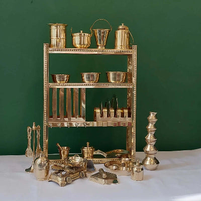 Miniature Brass Kitchen Set - 12-Piece Tiny Cooking Utensils for Dollhouse, DIY Crafts & Collectibles - Perfect for Miniature Displays, Gifts & Model Scenes