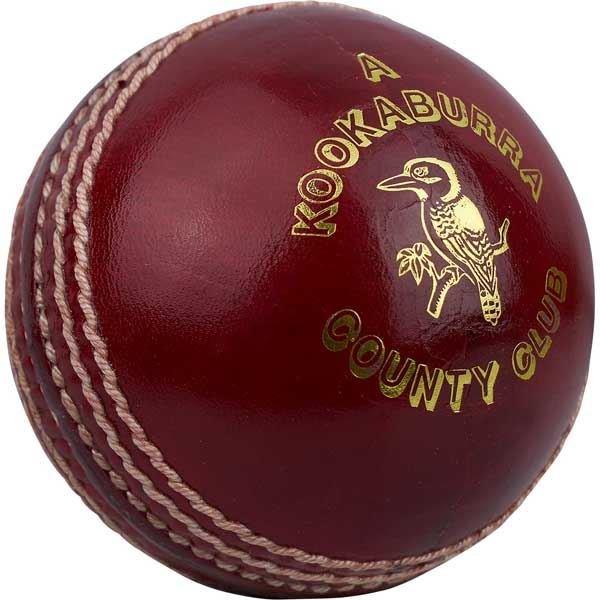 Kookaburra County Club Cricket Ball - Premium Leather Cricket Balls for Practice & Matches (Bulk Pack) - Perfect for Cricket Clubs, Schools & Team Training Sessions