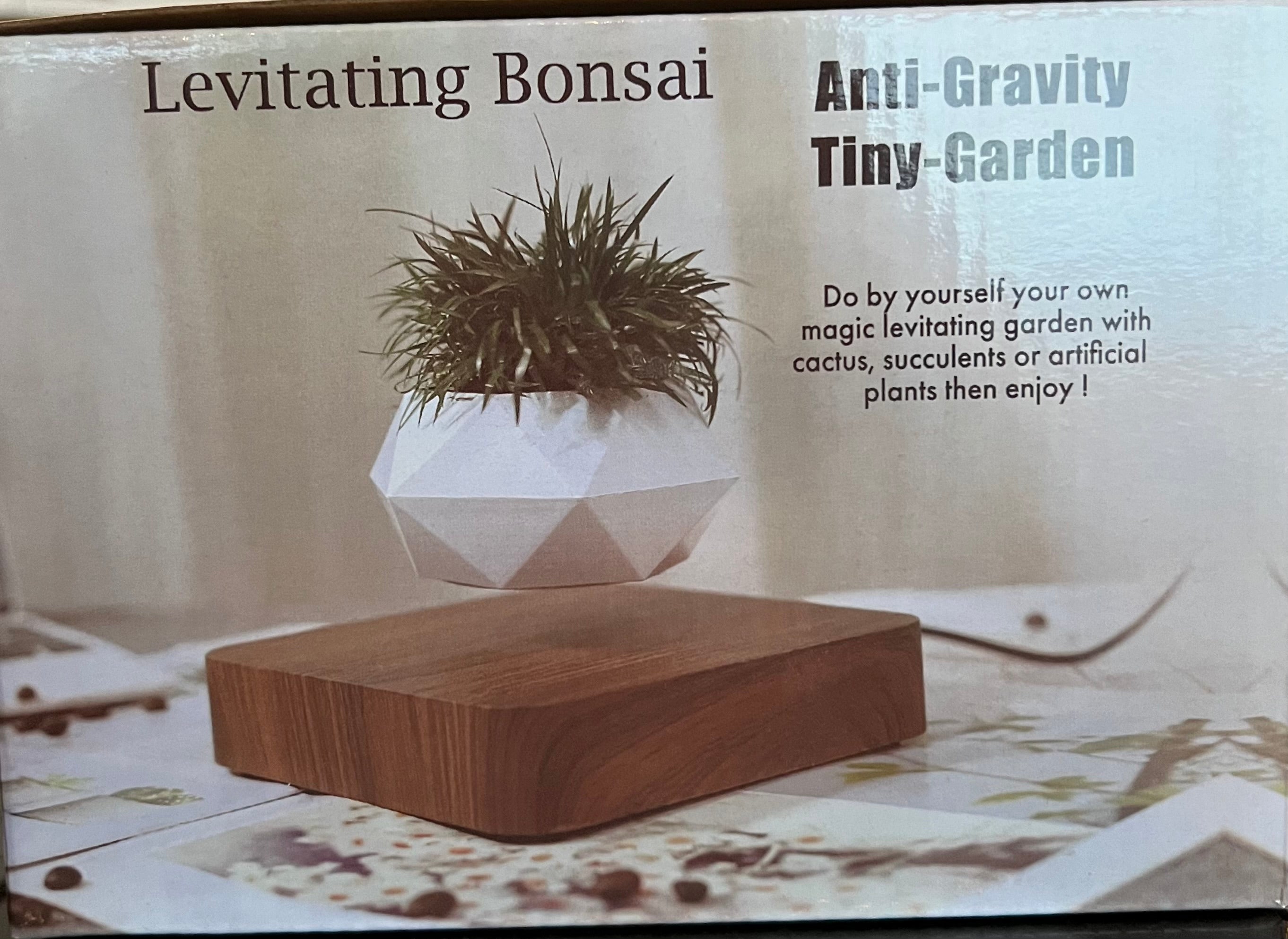 Floating Bonsai Planter - Magnetic Levitating Flower Pot for Home & Office Decor - Perfect for Zen Gardens, Desktop Decor, and Unique Gift Ideas