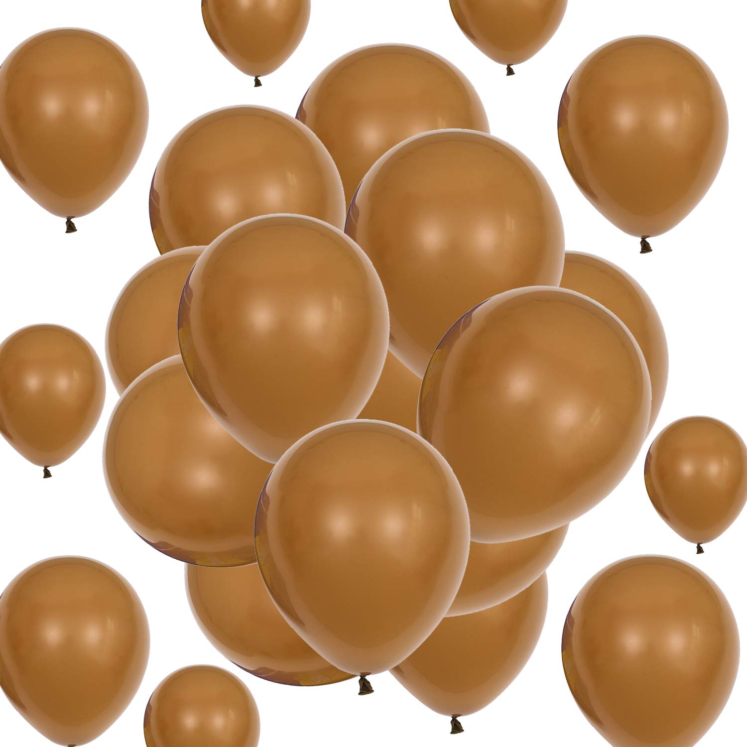 100 Pack 10 Inch Coffee Brown Balloons - Neutral Khaki Skin Tone Balloon Garland Backdrop for Rustic Weddings, Baby Showers, Bridal Showers, First Birthdays, Nursery Decor, Classroom Parties & Graduation Decorations - Perfect for Boho, Farmhouse & Neutral Theme Events