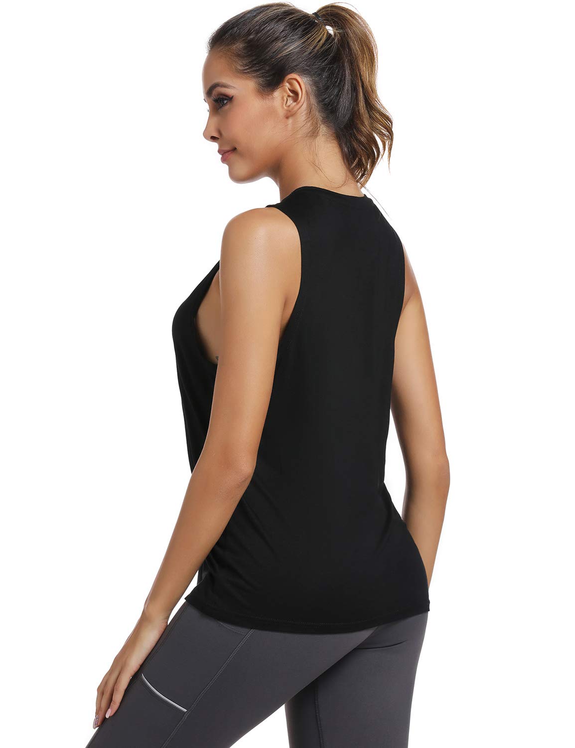Funny Saying Racerback Tank Tops for Women - Breathable Sleeveless Workout Shirts for Gym, Yoga & Summer Outfits | FANNOO Women's Fitness Apparel